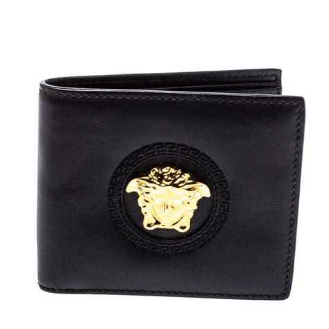 versace black icon bifold wallet|Men's Designer & Luxury Bifold Wallets .